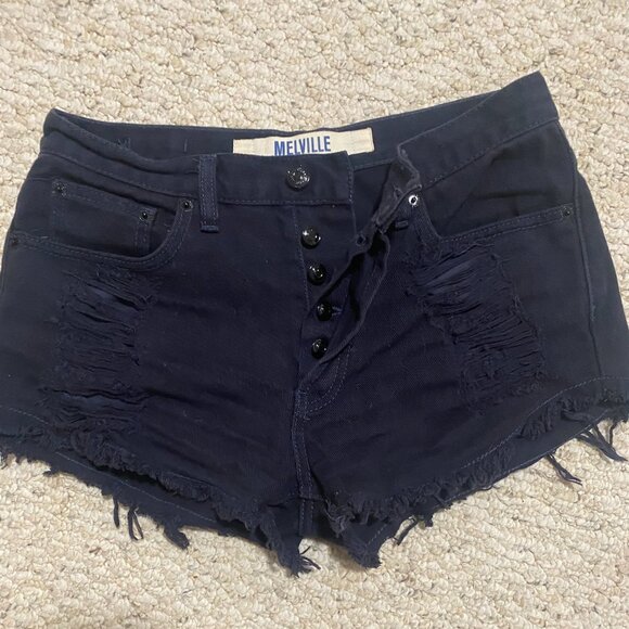 Brandy Melville Navy Shorts - Picture 4 of 4